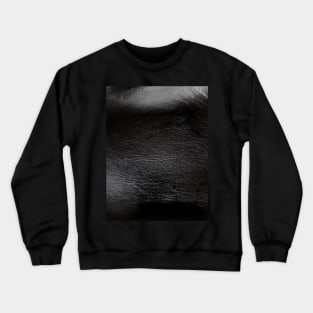 Black Leather Face Mask Crewneck Sweatshirt